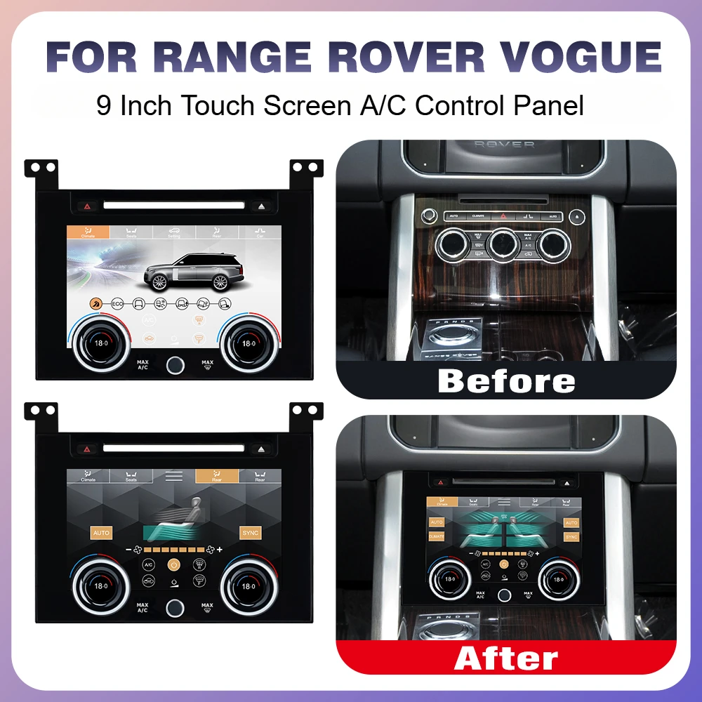 NaviHua For Range Rover Vogue L405 2013 2017 Car Digital AC Panel Upgrade Auto Electronics Monitor LCD Climate Control Screen