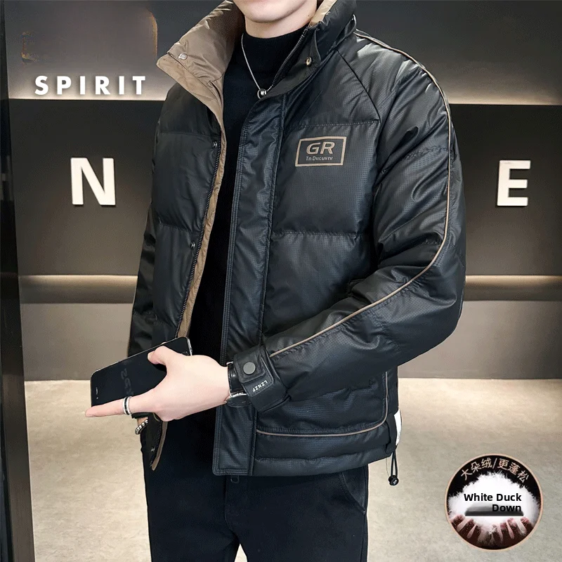 

Мужская пуховая куртка Spirit Jaet Thiened с воротником-стойкой, верхняя одежда на пуху, зимняя модная брендовая молодежная повседневная городская одежда