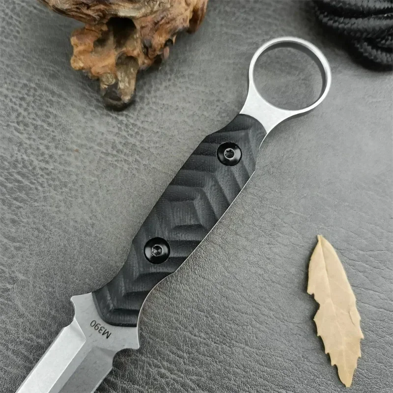 TOOR couteau tactique à lame fixe lame tranchante D2 manche G10 noir et gaine Kydex outil de sauvetage d'urgence dans la Jungle en plein air antirouille