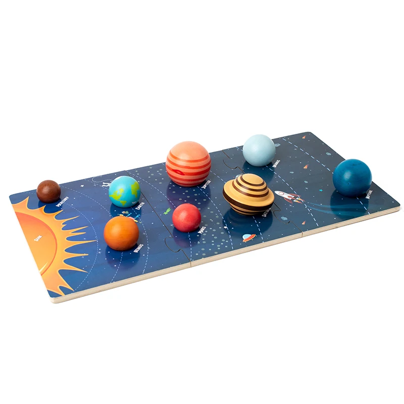 

Wooden System Puzzle Kids Board Game For Children Boys Girls Gifts Educational Learning 8 Planets Solar