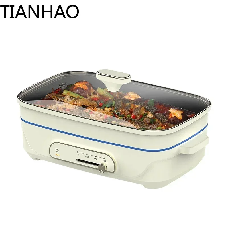 Barbecue Oven Household Skewer Smokeless Small Barbecue Pan Electric Grill Pan Multi-functional Fish Pan Oven Shabu One Pot
