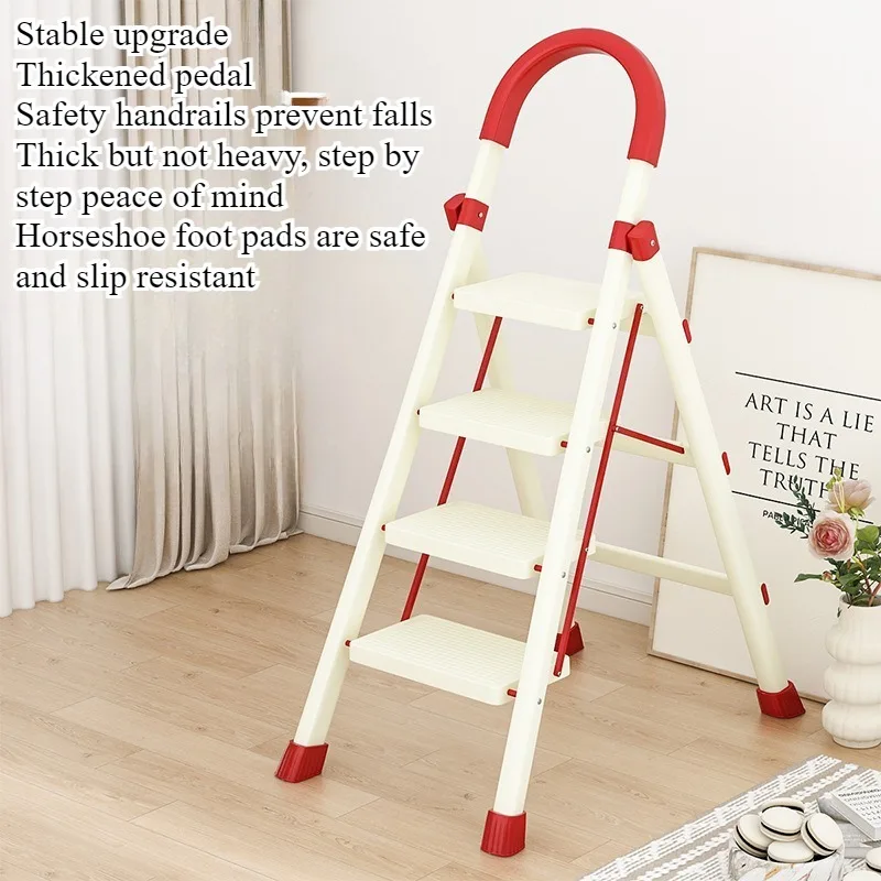 Ladder Family folding ladder Thickened bold herringbone ladder Retractable climbing stairs Small and lightweight