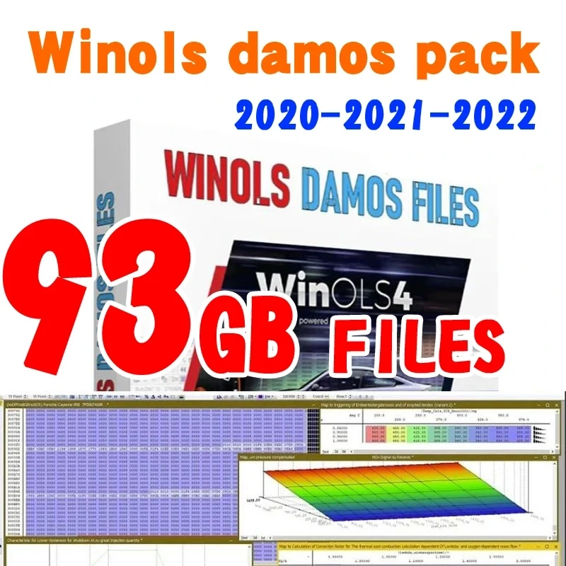 2025 hot sell winols 4.7 software+ 93GB WINOLS DAMOS Big Archive Damos Mappacks 2022 | 2021 | 2020 Chip Tuning Maps free install