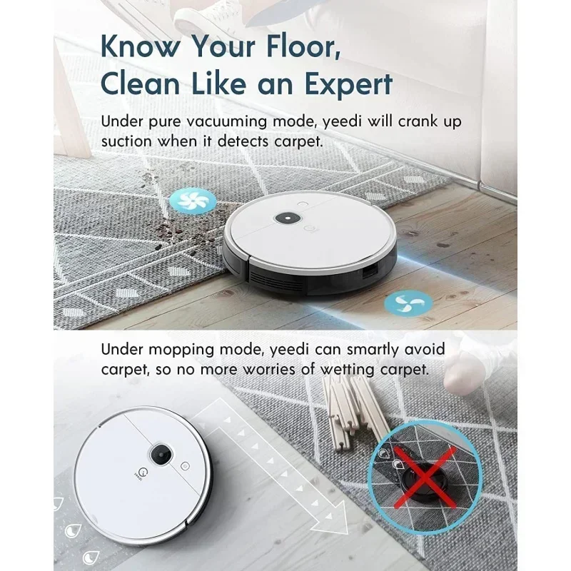 DD2Yeedi by ECOVACS vac Station Robot Vacuum and Mop - Self Emptying 3-in-1 Cleaner,200-Min Runtime,3000Pa Suction,Smart Mapping