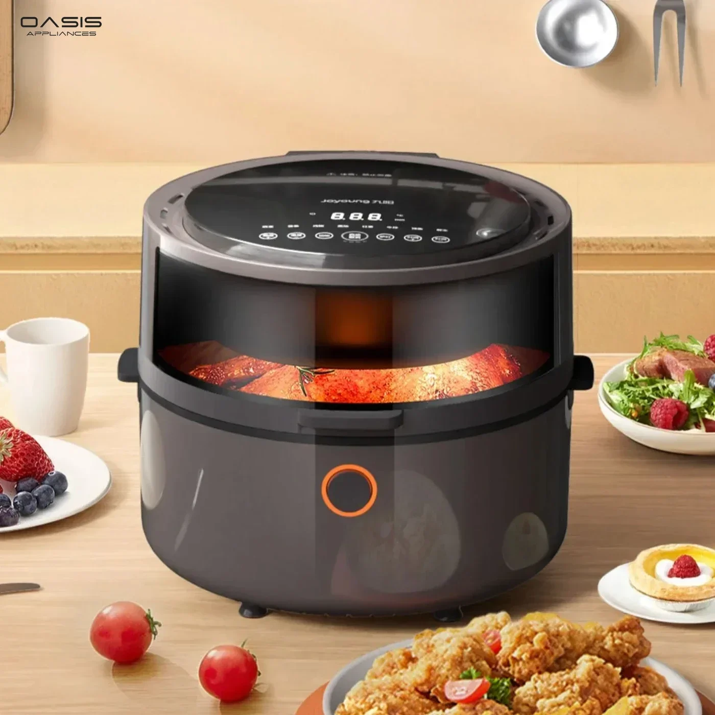 Air Fryer Home - New Video, Electric Fryer, Multifunctional Automatic, Smart, Large Capacity Oven.