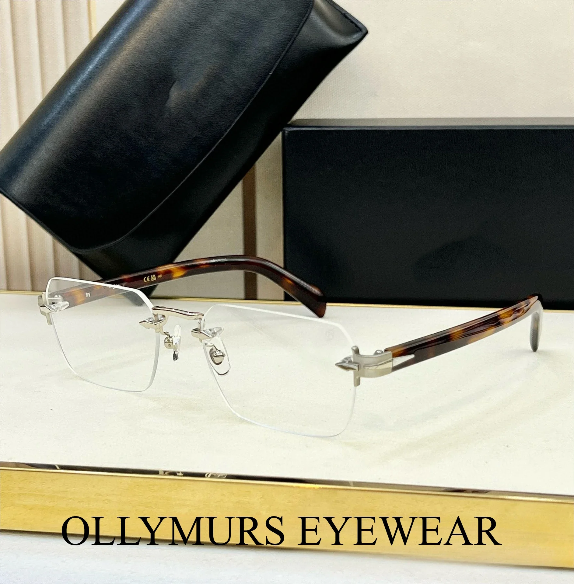 

DB7116 Новые мужские очки с оптическими линзами, металлические, с гальваническим покрытием, без оправы, для деловых поездок, подходят для коррекции зрения