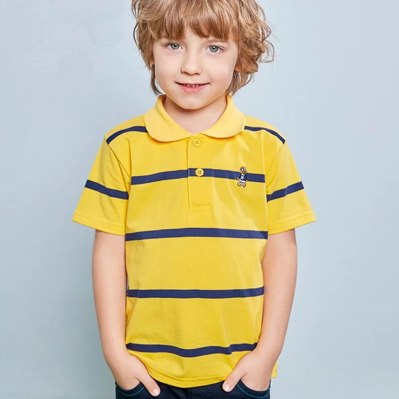 Boys Polo Tshirt Cotton Toddler Tops Quality Summer Children Tee Fashion Shirt Kids Clothes 3-14T