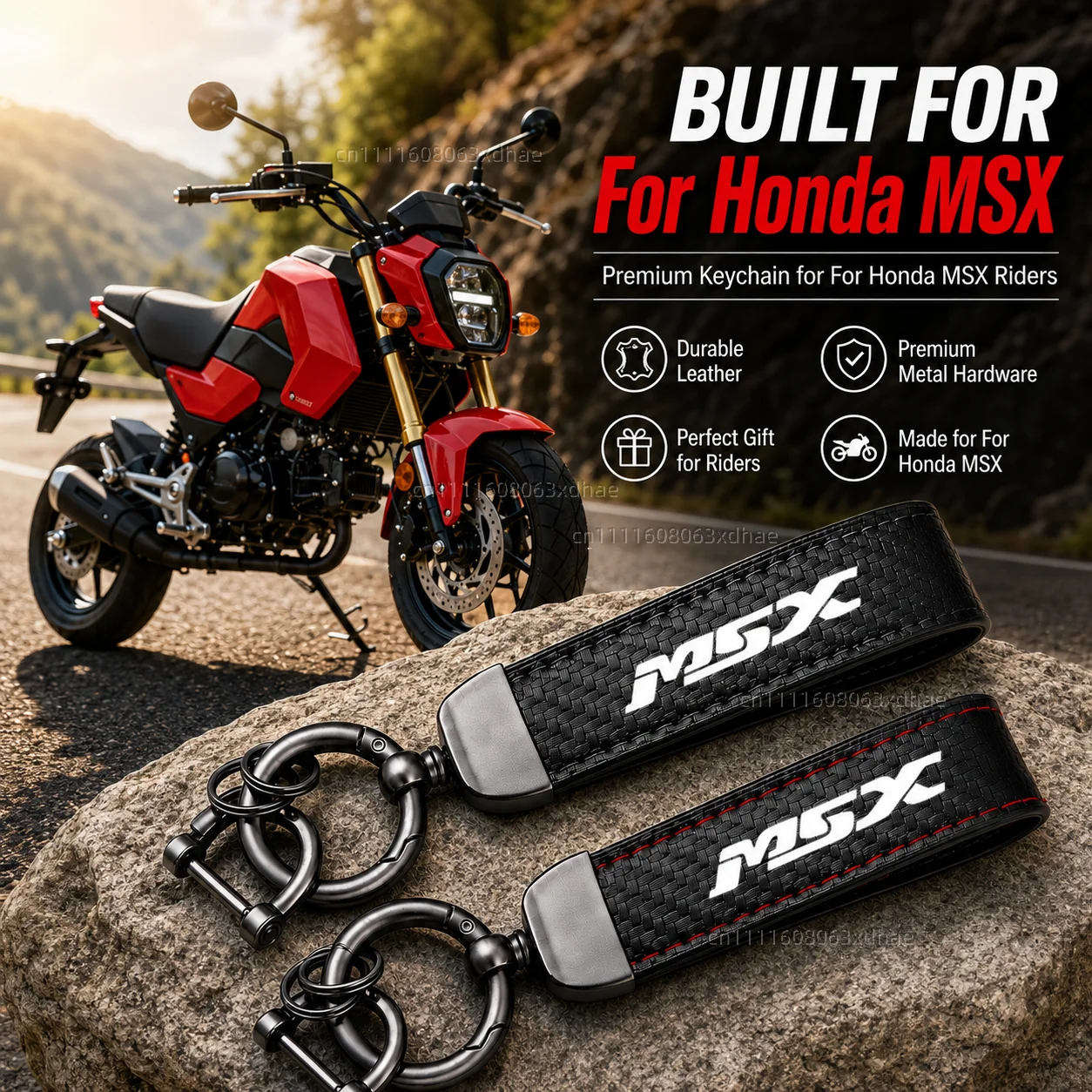 

High-Grade Leather Motorcycle Keychain Holder Keyring Accessories For Honda Grom125 MSX125 MSX125SF Grom 125 MSX 125 125SF