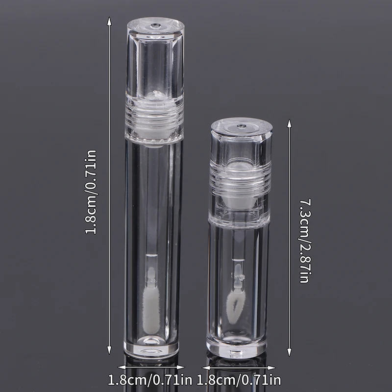 3.5/4.5ml Bottle Round Transparent Empty Lipstick Tube Lip Glaze Lip Gloss Container Eyeliner Tube Mascara Tube Cosmetics