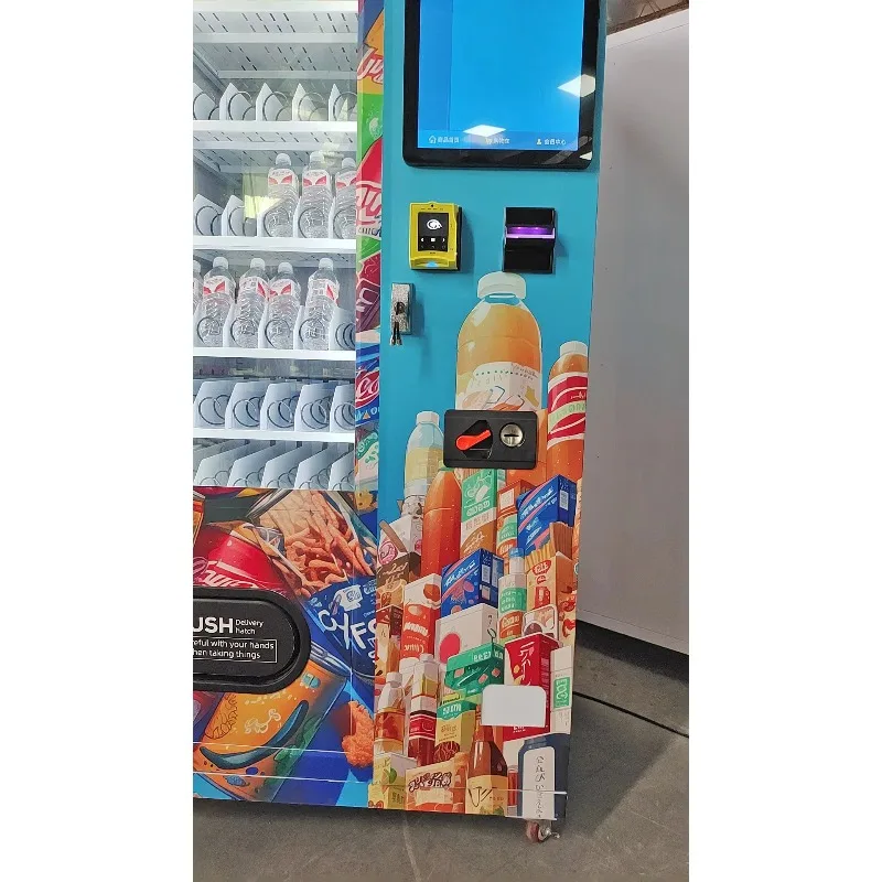 Touchscreen Snack Vending Machine for Packaged Food and Drinks with Easy Product Browsing and Selection