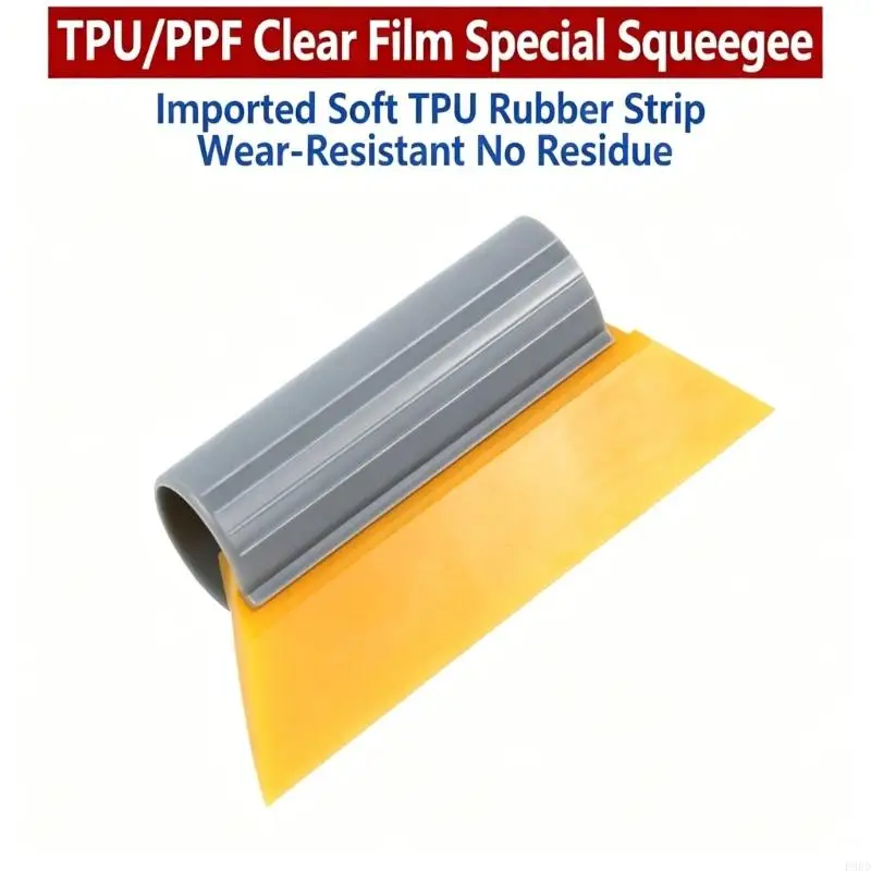 Window Film Squeegee with Angled Film Smoothing for Tint and Wrap Install