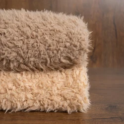 80x100cm Faux Fur for Newborn Photography Props Backdrop Fur Baby Boy Girls Plush Posing Fabric Blanket Mat Basket Bowl Stuffer