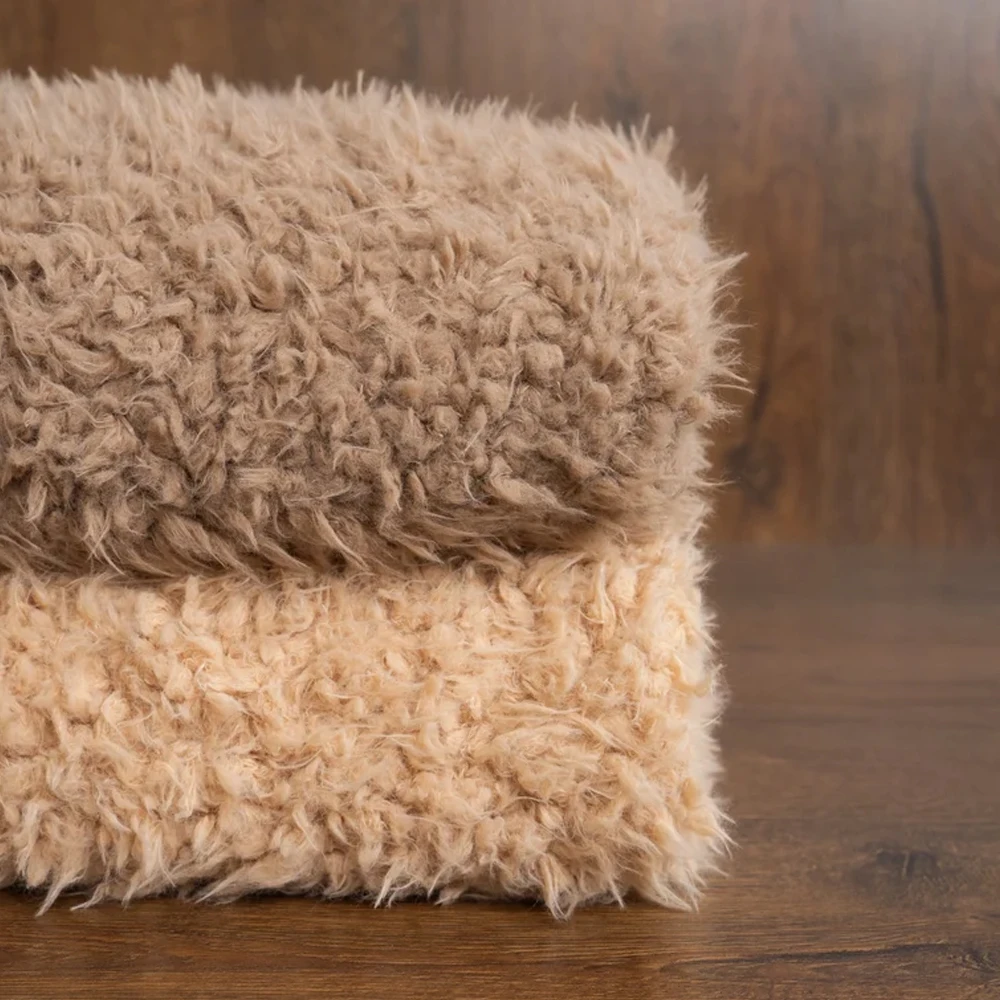 80x100cm Faux Fur for Newborn Photography Props Backdrop Fur Baby Boy Girls Plush Posing Fabric Blanket Mat Basket Bowl Stuffer
