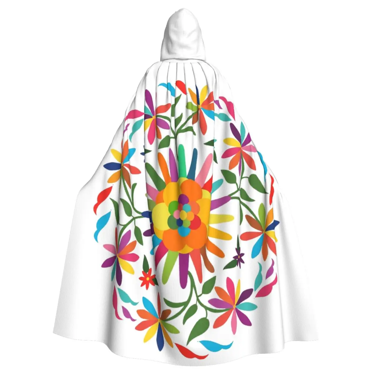 メキシコ自動花構成による Akbaly ロングフード付きマント魔女コスチュームコスプレケープハロウィンヴァンパイア大人ユニセックス