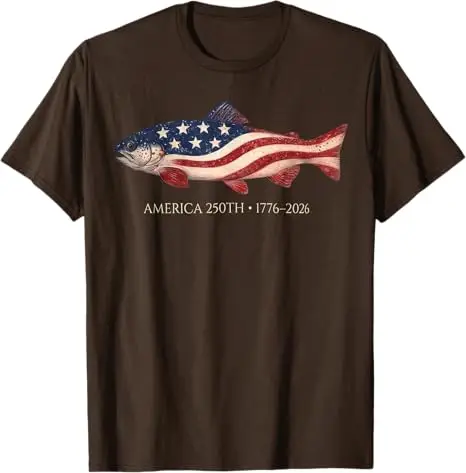 250 America Years 1776 2026 Fishing USA Flag 250th Birthday T-Shirt Y2k Fisherman Outdoor Clothes Novelty Anniversary Gift Tee – Detail 3