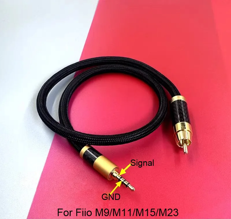 HIFI Sterling Silver 3.5mm To RCA SPDIF Coaxial Audio Cable For Fiio M9 M11 M15 IBasso MUBI XT10/20/XD05/CHORD HUGO MOJO