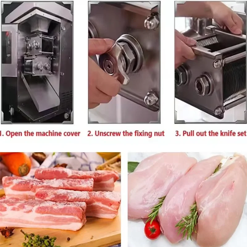 Slicer Commercial Chicken Fillet Chickens Breast Cutting Machine /   Electric Meat Cutter With High Quality