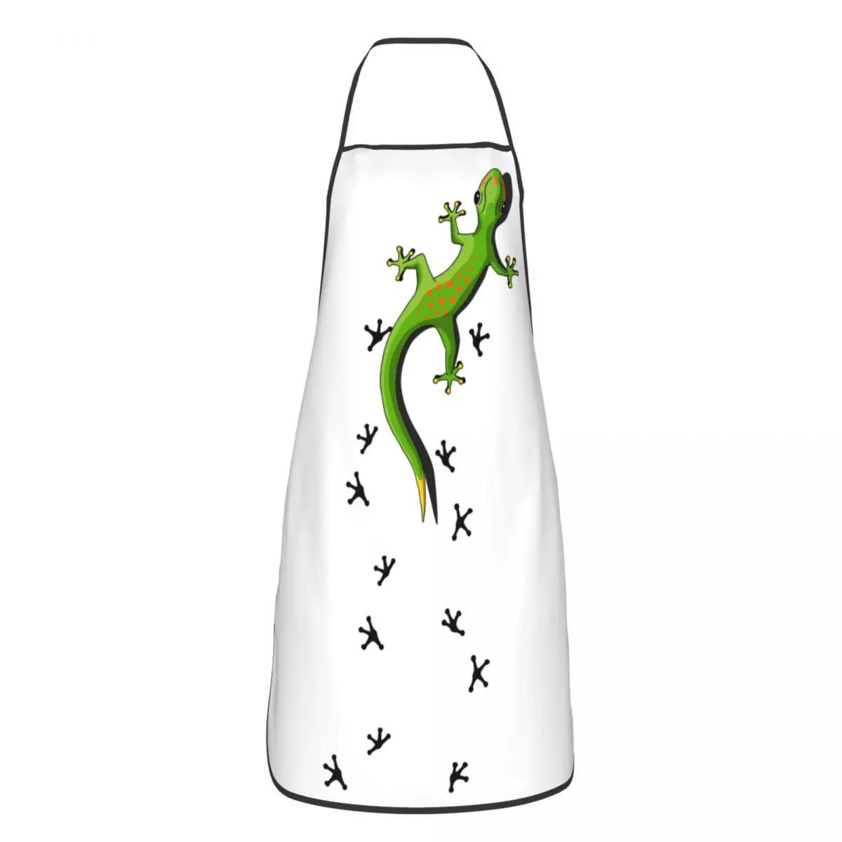 Custom Unisex Cute Lizard Reptile Kitchen Chef Cooking Baking Apron Women Men Tablier Cuisine for Gardening