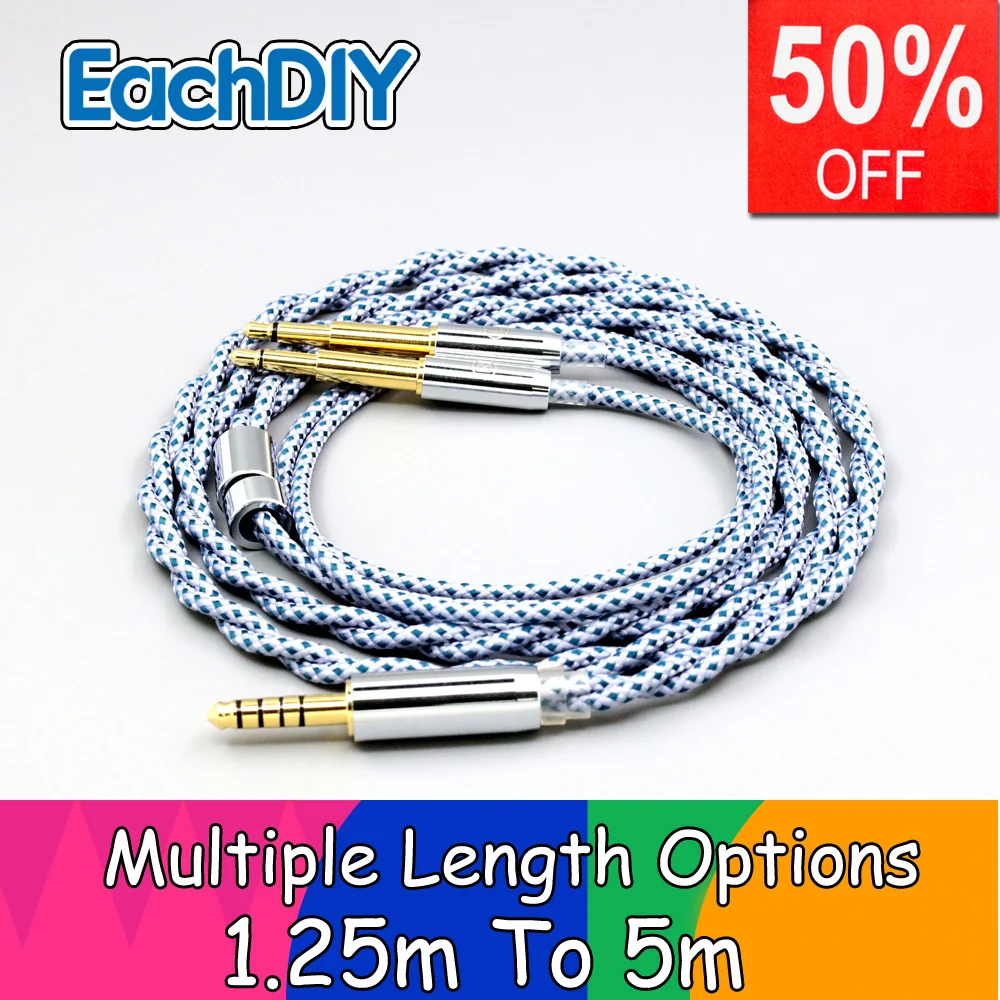 

99% Pure Silver Mix Graphene OCC Cable Shielding Earphone For Meze 99 Classics NOIR NEO Headset Headphone LN008646