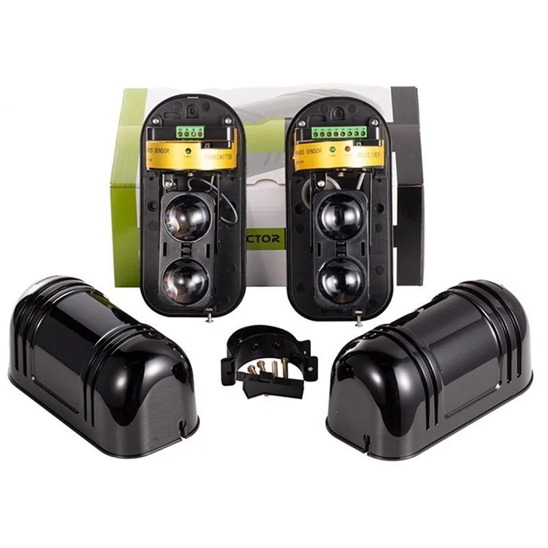 M20K Rainproof Wireless 2 Beams Infrared Sensor Detector Alarm 100M Detect Distance For GSM Wifi Home Burglar System