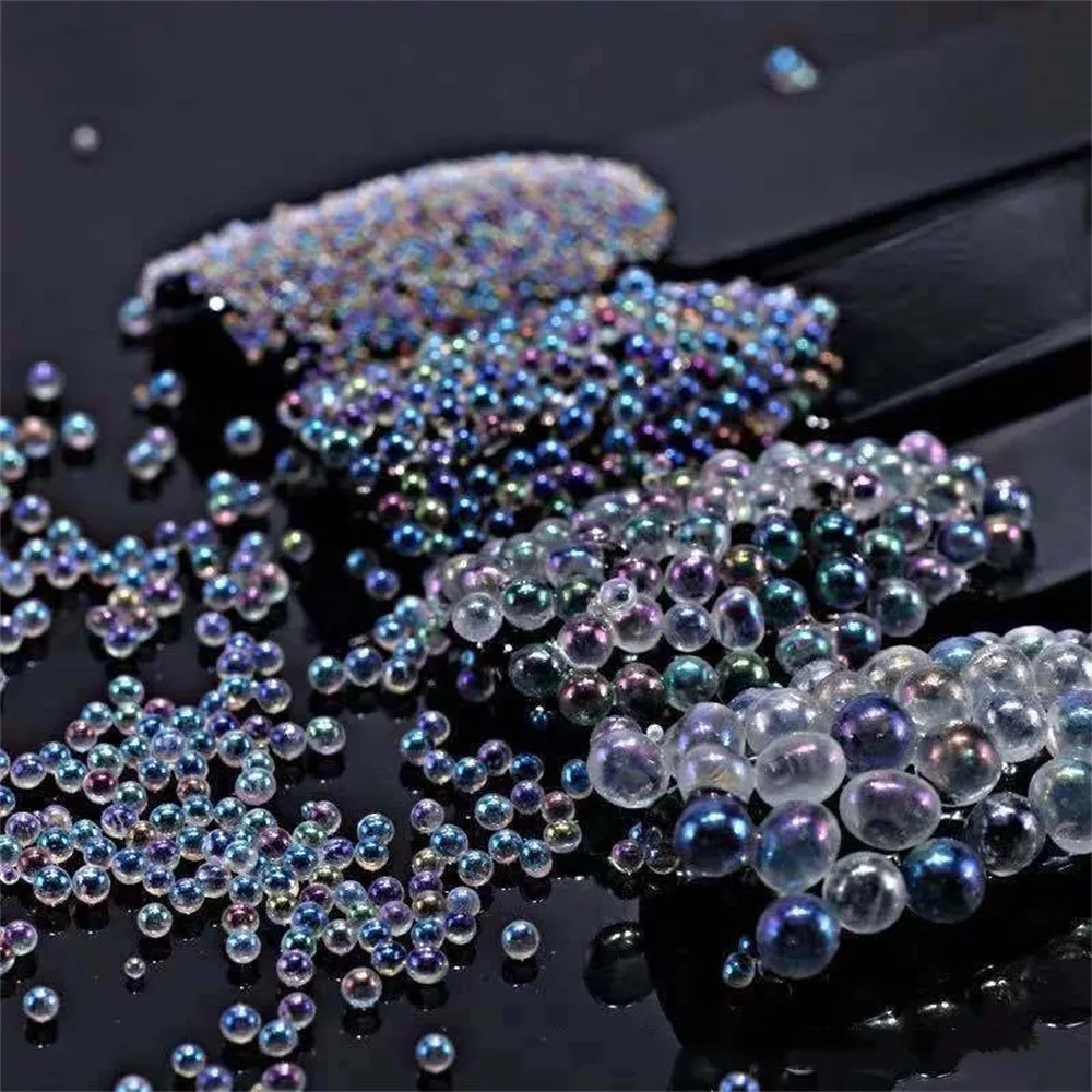 Jewelry Beads Crafts Non-porous Mix Size Bubble Beads AB Transparent Colorful Blisters Round Bead Nail Art Filling Phone Decor