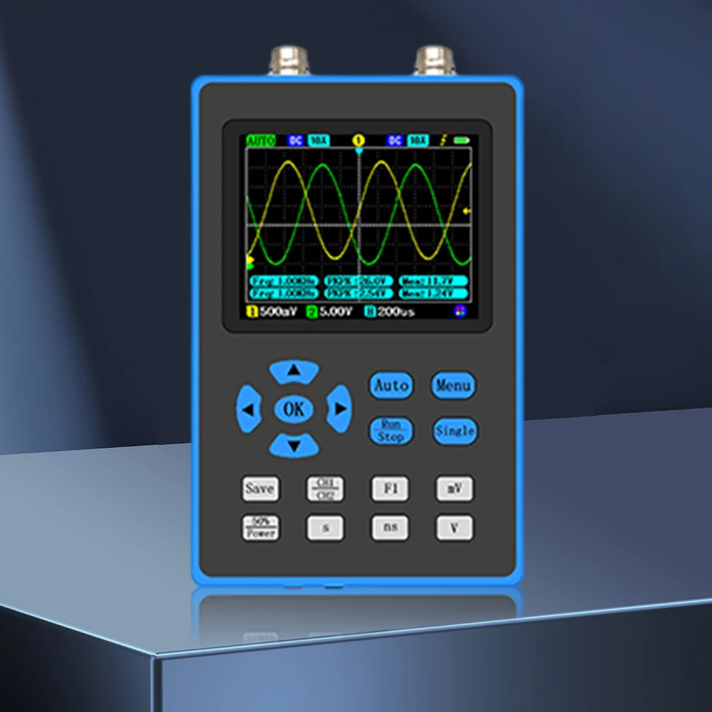 Digital Automotive Tablet Oscilloscope Dual Channel Portable USB Oscilloscope for Microcontroller Power Supply Debug/Car Repair