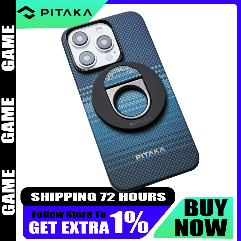 

PITAKA Phone Case Carbon Fibre Cover iPhone15 16 Pro Max Magsafe Case Wireless Charging iPhone16 Pro Case Cellphone Cover Gifts