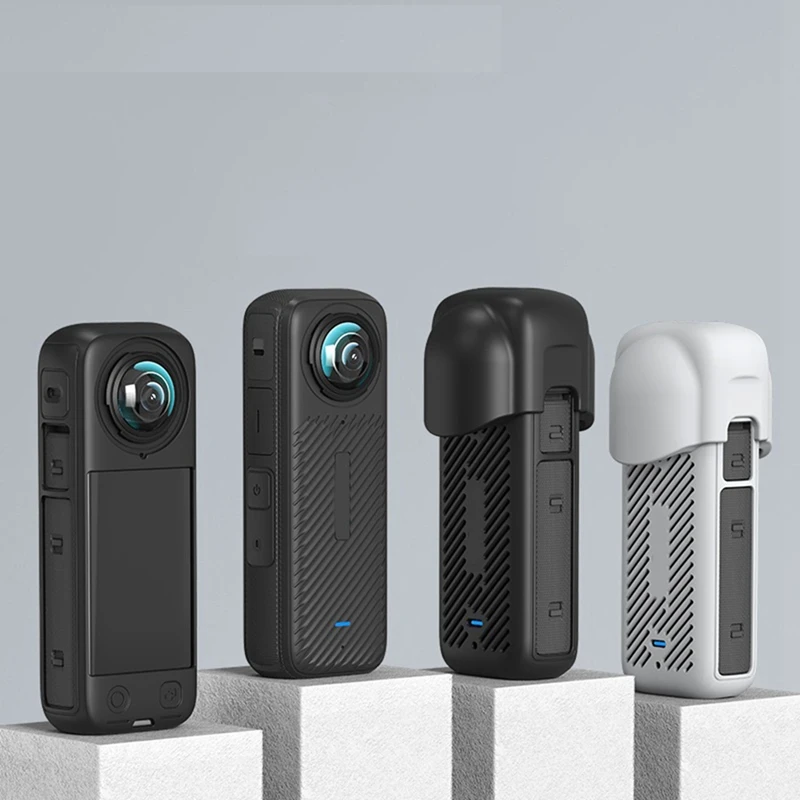 BNVN 실리콘 보호 키트, Insta360 X4 바디 실리콘 케이스 X4 렌즈 키트, 스포츠 카메라 보호 액세서리