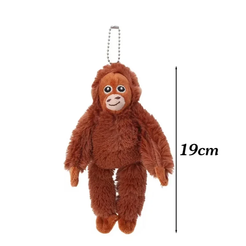 Simulation Kawaii Lifelike Monkey Pendent Orangutan Warm Accompany Cartoon Backpack Decor Animals Toys For Kids Birthday Gifts
