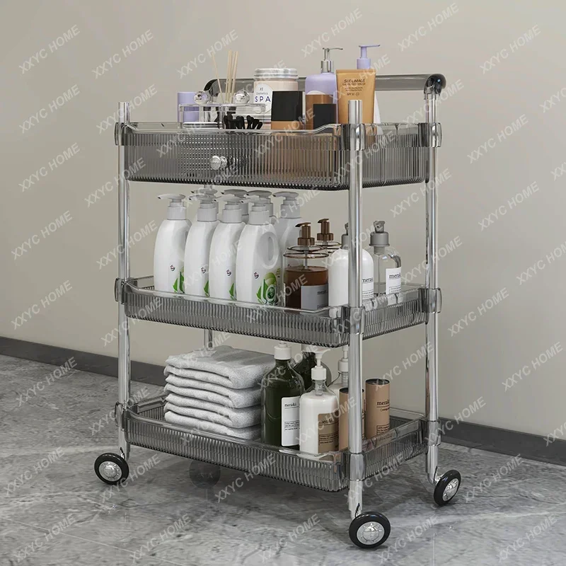 

Beauty Salon Special Trolley Mobile Hand Push Storage Rack Eyelash Plastic Tattoo Embroidery Medical Treatment Tool Trolley