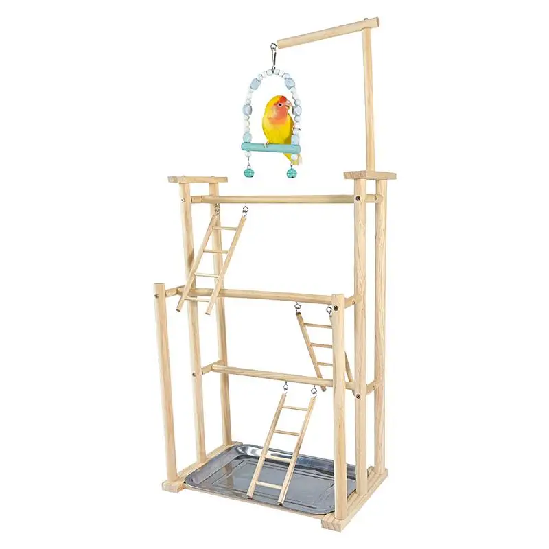 

Bird Play Stand Wooden Exercise Toy Exercise Toy Playpen Ladder Parrot Playpen Bird Gym For Budgie Lovebird Parakeets Cockatiels