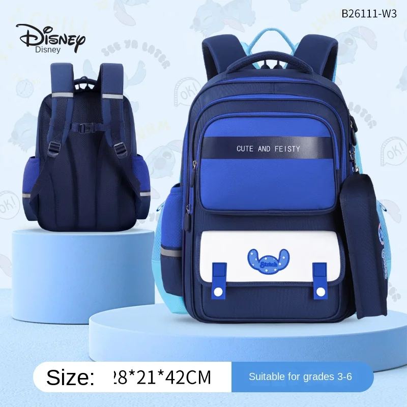 Disney Marvel Boy School Bag Grade 2-5 Spider Man Primary Student Shoulder Orthopedic Backpack Large Capacity Light Mochilas