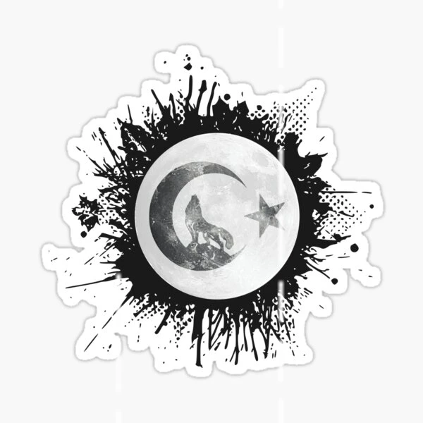 

Auto Modified Paste Quality Thick Moon Star and Wolf Car Sticker Sticker Paste 18CM