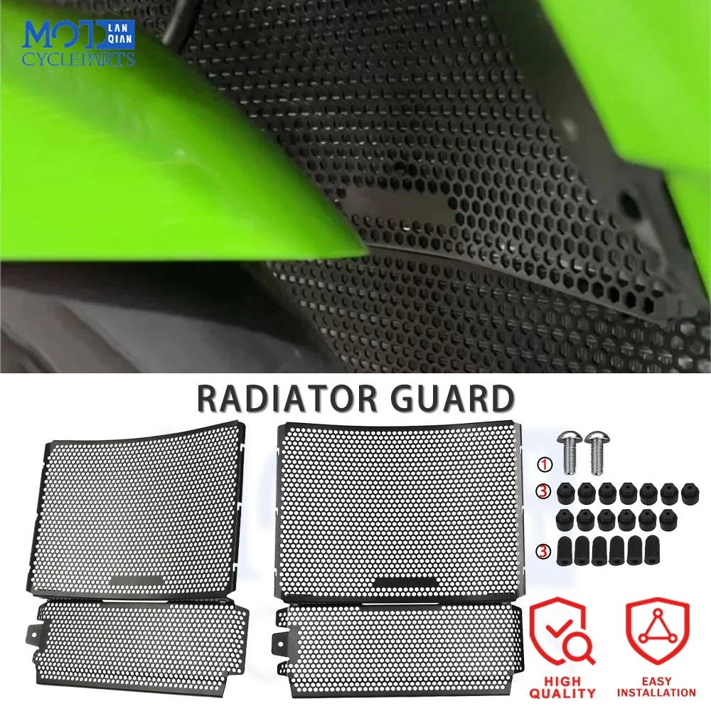 

For Kawasaki NINJA ZX10R ZX10RR ZX-10R ZX-10RR 2021 2022 2023 2024 2025 Motorcycle Radiator Grille Guard Cover Protection
