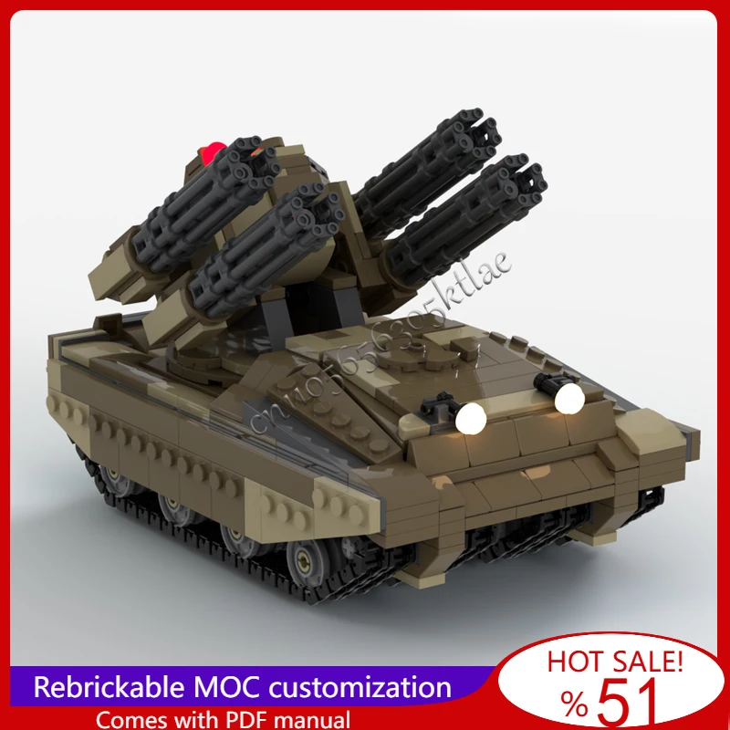 

1264 PCS MOC GAU-10 Self Propelled Anti Aircraft Gun With Ammunition Trailer Model Assembled Educational Creative Xmas Toy Gifts
