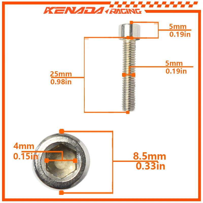 TPS Socket Screw M5x25 MAP Sensor Screw 0.8mm Pitch TPS Sensor Mounting Bolt For Vario 125 Vario 150 Click 125i Click 150i
