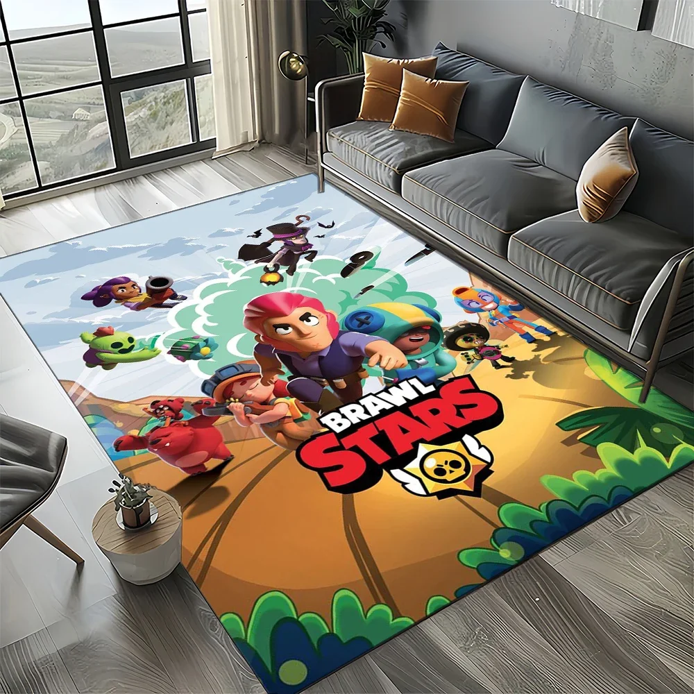 2025 New Style Brawlls Cartoon Carpet Rug for Living Room Bedroom Home Sofa Decoration,Kids Play Non-slip Floor Mat