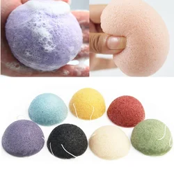 4pcs/lot Natural Konjac Konnyaku Puff Face Wash Cleaning Sponge Esponja Maquiagem Exfoliator Cleanse Konjac Sponge Makeup Konjac