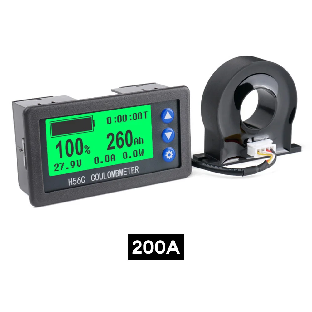 H56CH LCD Digital Hall-Coulomb-Meter Spannungs-Strom-Leistungsmesser Anzeige DC 9-100V 50A 100A 200A 300A 400A Auto-Voltmeter-Amperemeter – Detail 17