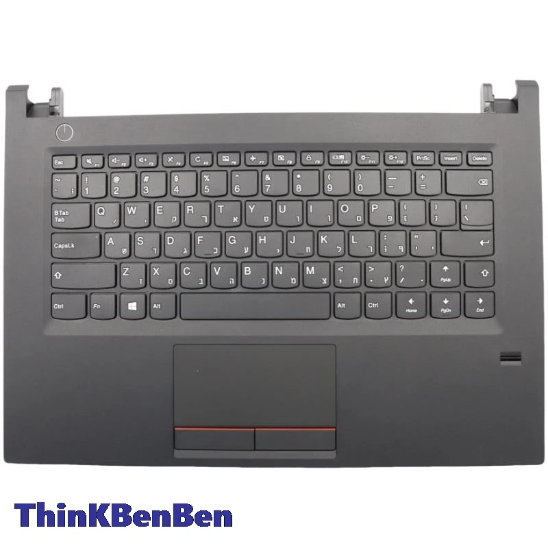 

HB Hebrew (IL Israel) Keyboard Black Upper Case Palmrest Shell Cover With FPR For Lenovo V510 14IKB E42-80 5CB0M31656