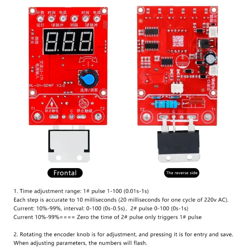 

100A Spot Welder Control Board Spot Welding Machine Controller Current Time Control Module