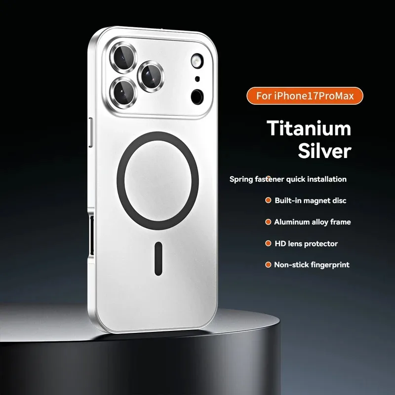 

Magnetic Buckle Original Case Suitable for Apple 17 Pro Max Phone Case, Anti-Drop, Simple Protective Cover for Men and Women