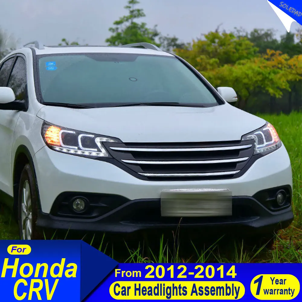 Car Styling For Honda CRV 2012 2013 2014 Front Light DRL Head Lamp LED Projector Lens Headlights Automatic Accessorie