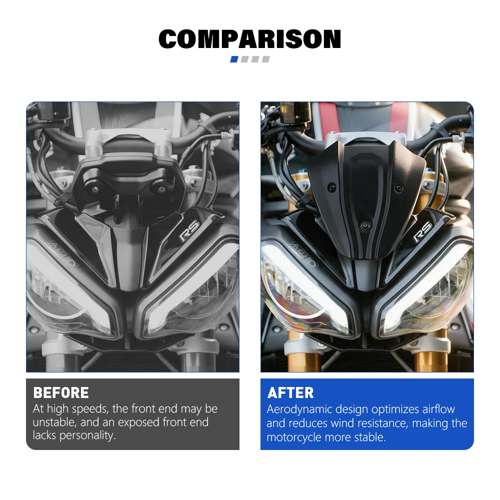FOR SPEED TRIPLE 1200RS 1200 RS 2021-1200 RX 1200RX 2025-Mini Sport WindScreen Windshield Front Fly Screen Deflector Accessories