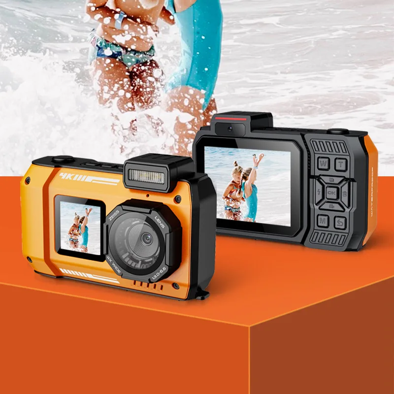 Factory Wholesale 4K CCD Waterproof HD Dual Screen Outdoor Sport Cycle Motorbike Diving Underwater Swimming Record Motion Camera