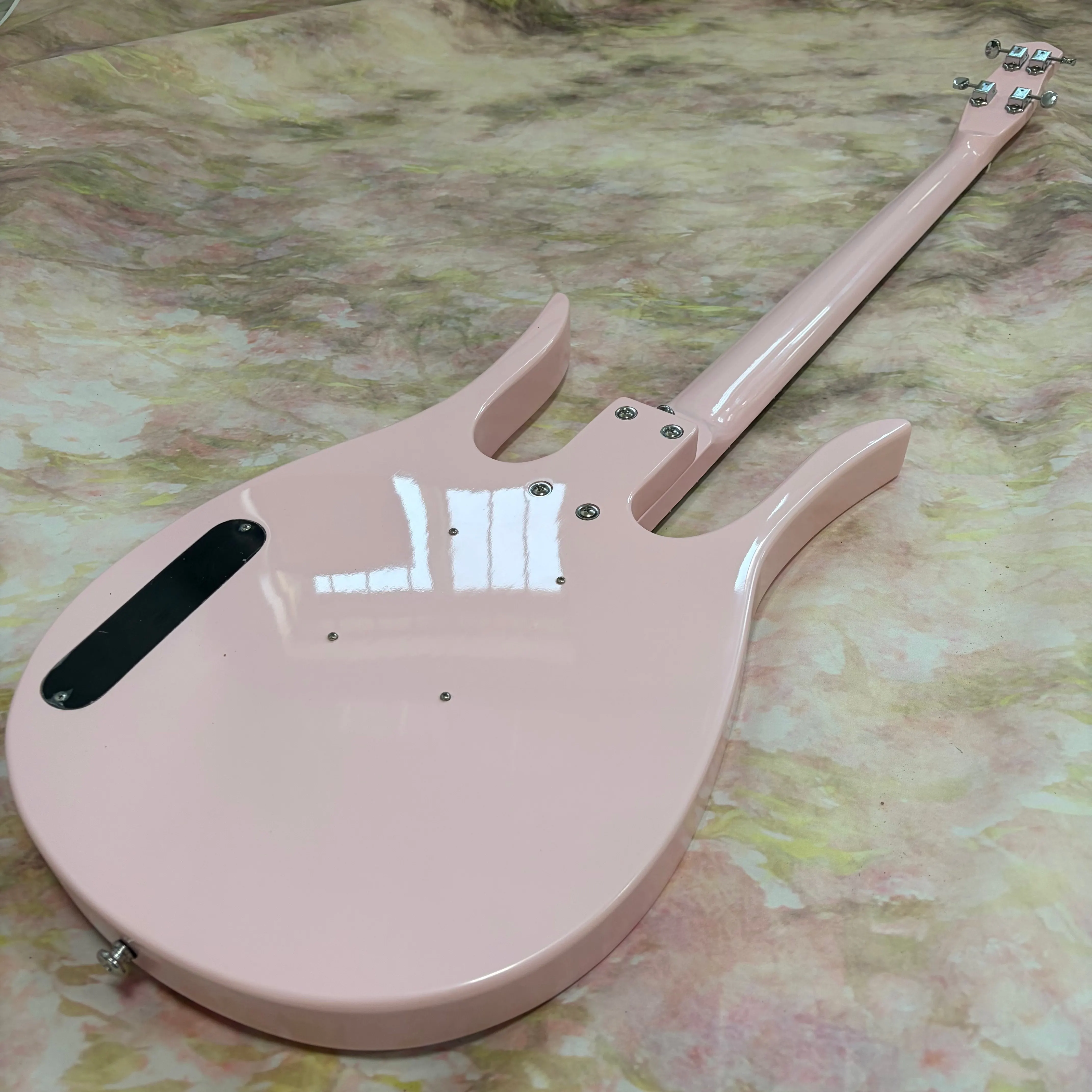 Pink Hornet Double Cutaway Electric Guitar, Mahogany Body, Lipstick Pickups, 1V2T Controls, Maple Neck, Rosewood FB, Chrome Hard - view 6