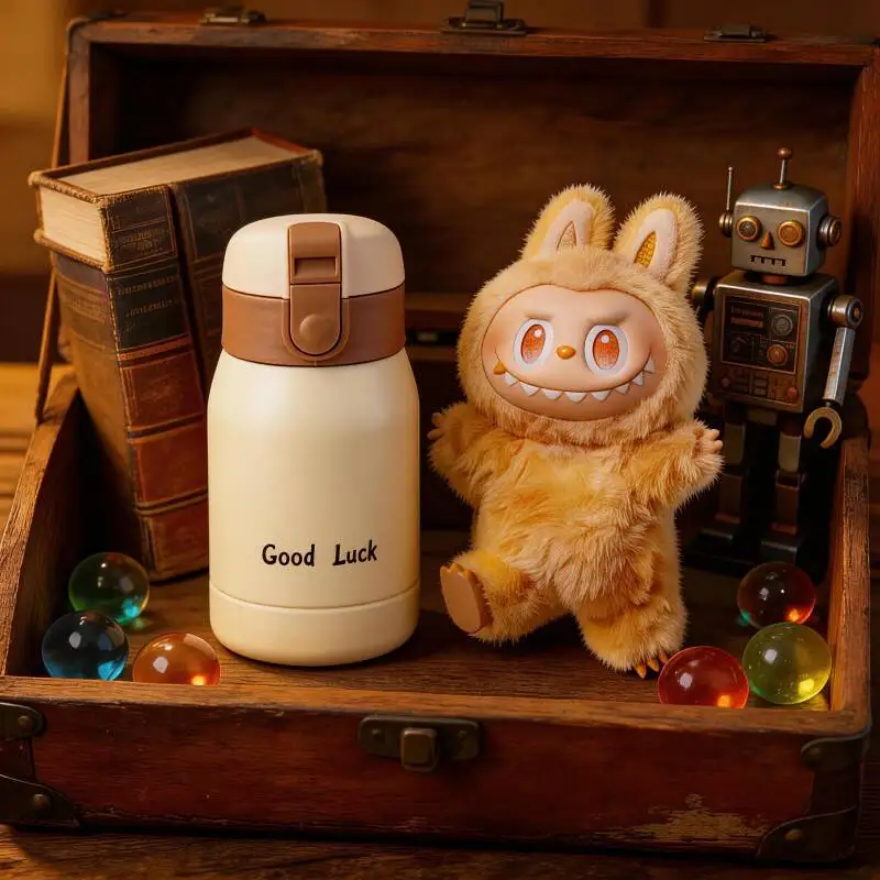 

POP MART THE MONSTERS Forward High Energy Series LABUBU Doll Festival Thermos Flask Christmas New Year Insulated Cup Gift