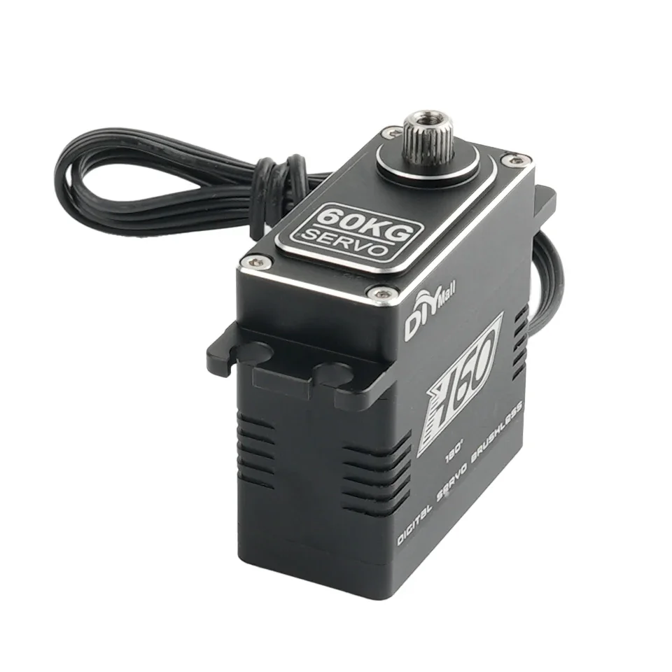 8.4V 60KG Digital Super Coppia 0.1Sec Ingranaggi in acciaio Servo senza spazzole Corpo interamente in metallo impermeabile per la maggior parte dei robot aerei 1/8 1/10 RC