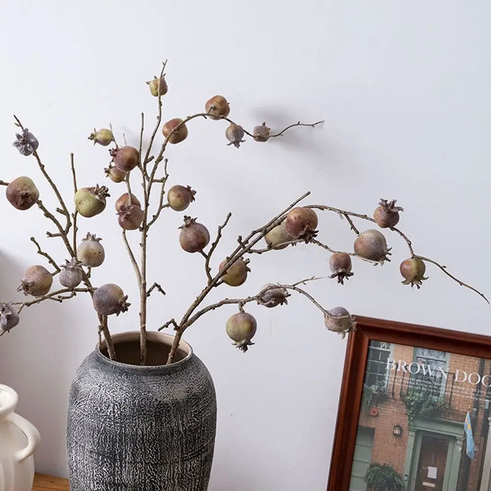 

11 Fruit Artificial Pomegranate Branches Realistic Plastic Foam Fruits Branches Handmade Elegant Simulation Pomegranate Fruit