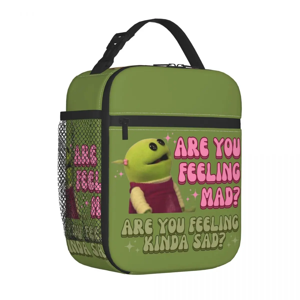 Are You Feeling Mad Nanalan Mona Insulated Lunch Bags Thermal Bag Meal Container Portable Tote Lunch Box Food Handbags Outdoor